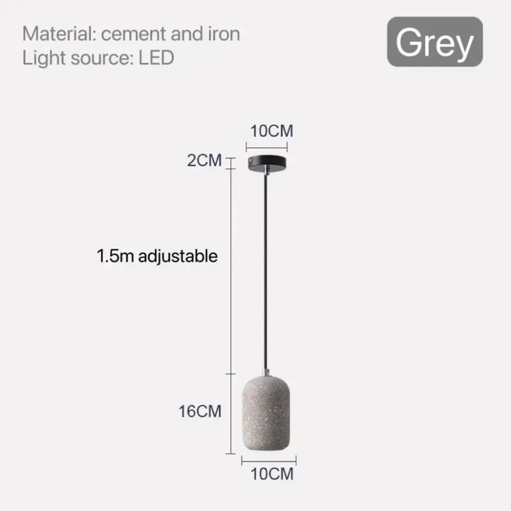 Industrial Cement Pendant Lamp for Kitchen