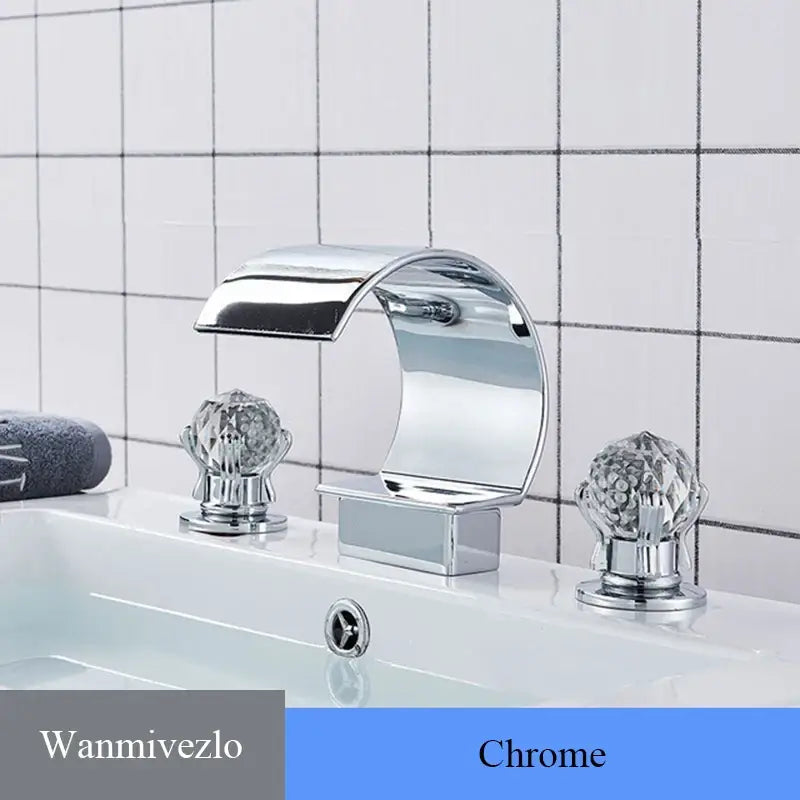 Waterfall Bathroom Basin Faucet - Hot/Cold Mixer