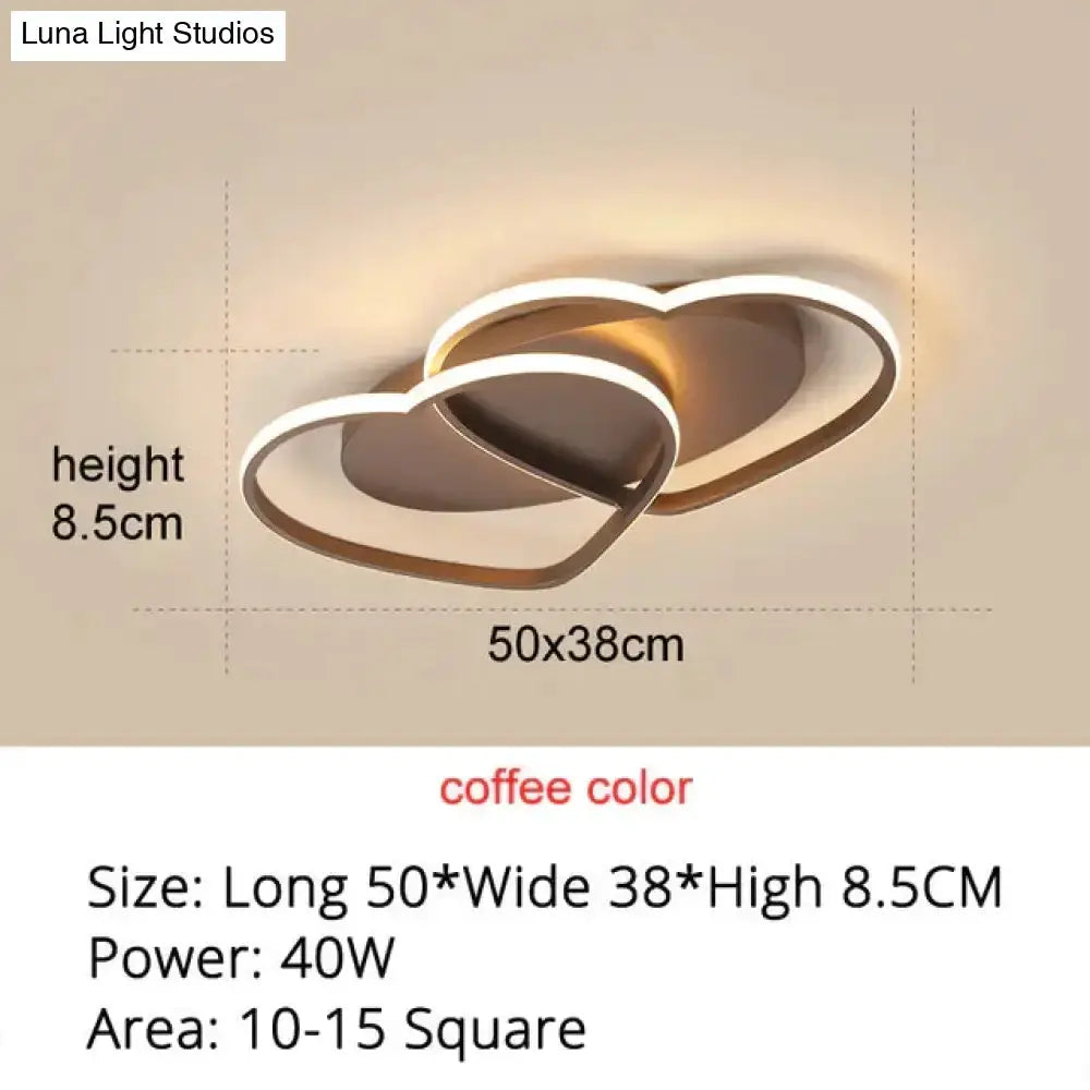Pendant light White Coffee Finish Modern LED with interlocking coffee rings by Decorbites on Tampa Home & Garden Store