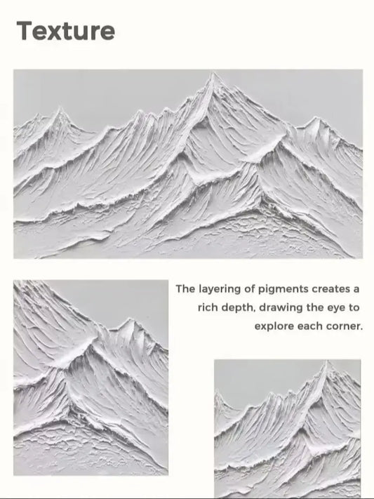 White Mountain 3D Canvas Wall Art