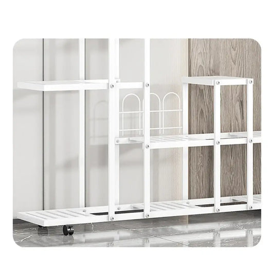 Wrought Iron Plant Stand with Wheels