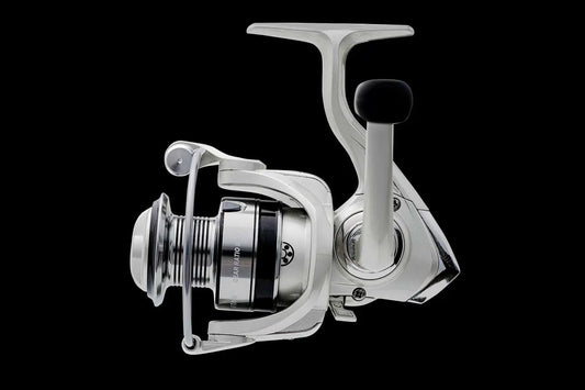 Denali Lite Spinning Reel with lightweight drag, silver body and smooth bail on Tampa Home & Garden Store