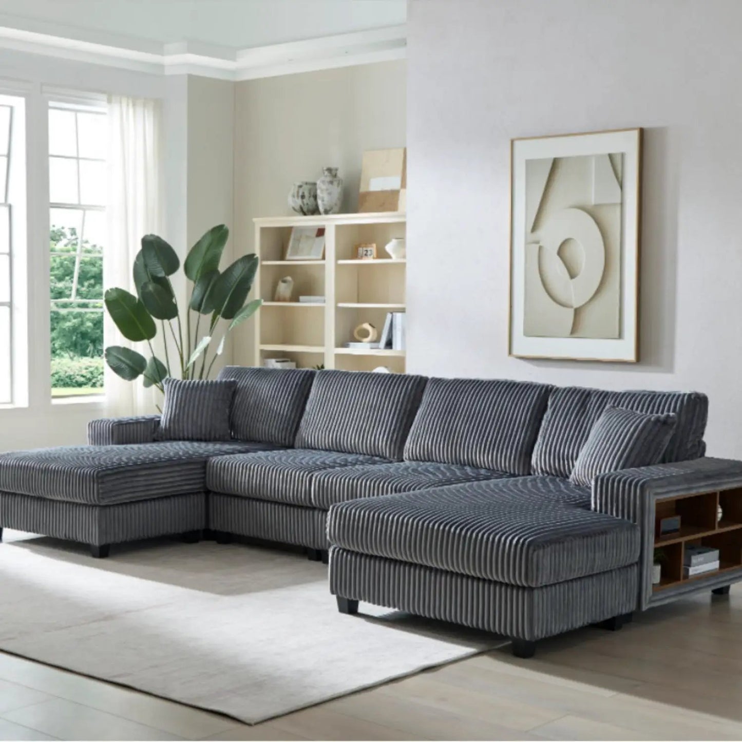 U Shaped Convertible Sofa Four Seater Lounge