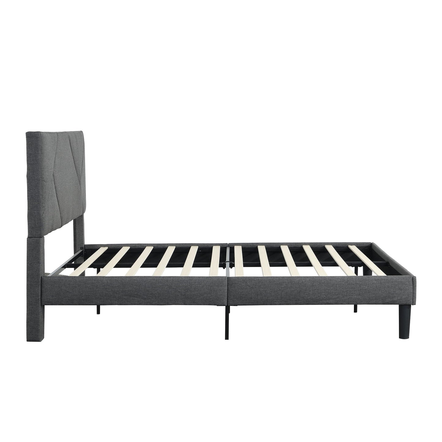 Upholstered Platform Bed Frame and Slat Support