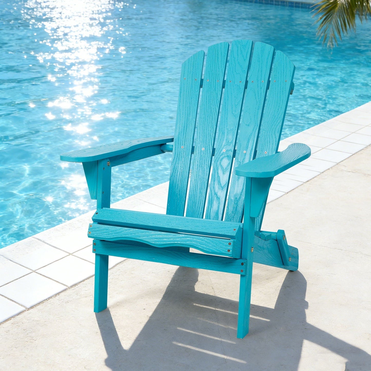 The Turquoise Blue Adirondack Chair and Patio