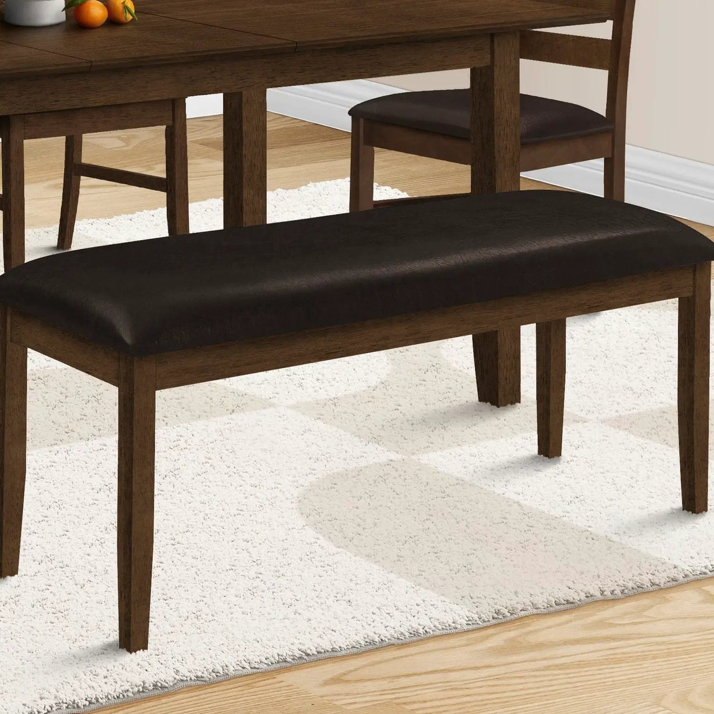 Durable Rectangular Upholstered Hallway Bench