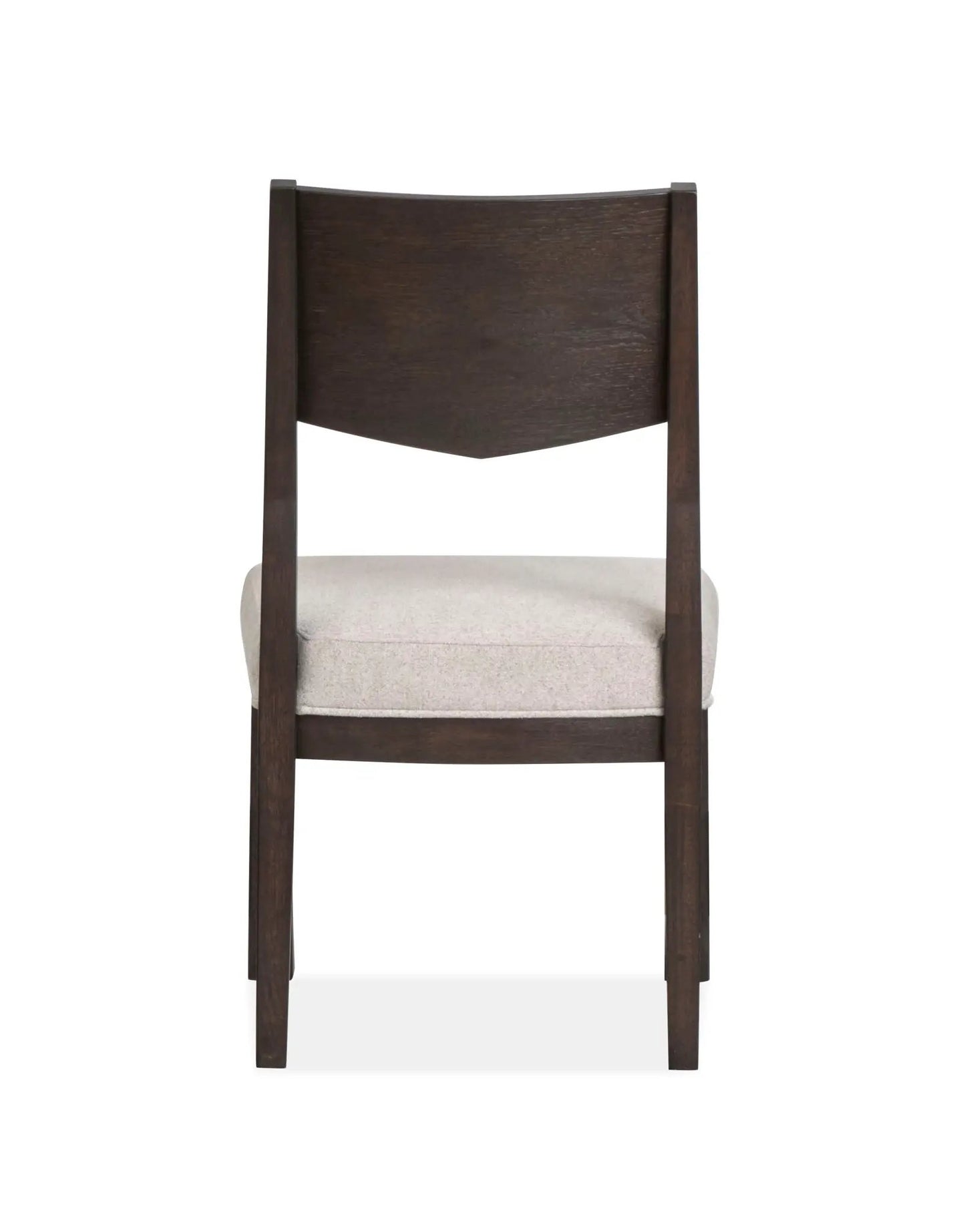 Tauren Side Chair Set of 2 Coffee Bean finish dark wood frame beige upholstery on Tampa Home & Garden Store