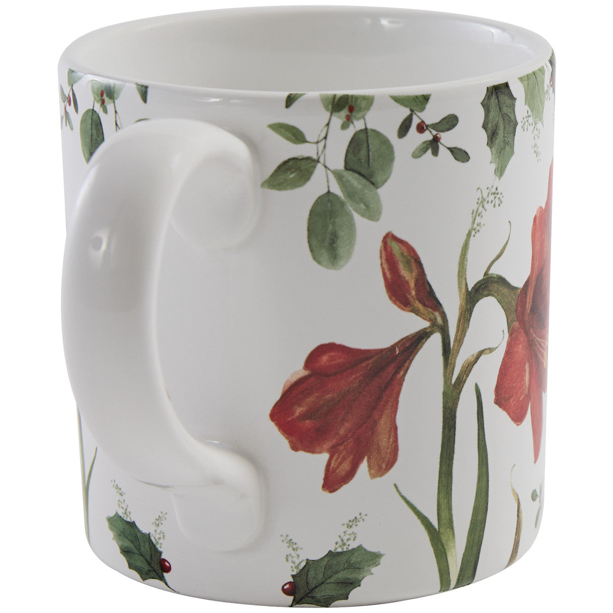 Celebrate the Season Festive Floral Mug red flowers by Country Christmas Loft on Tampa Home & Garden Store