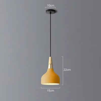 Dining room pendant chandelier Decorbites mustard-yellow shade, black cord, ceiling canopy on Tampa Home & Garden Store