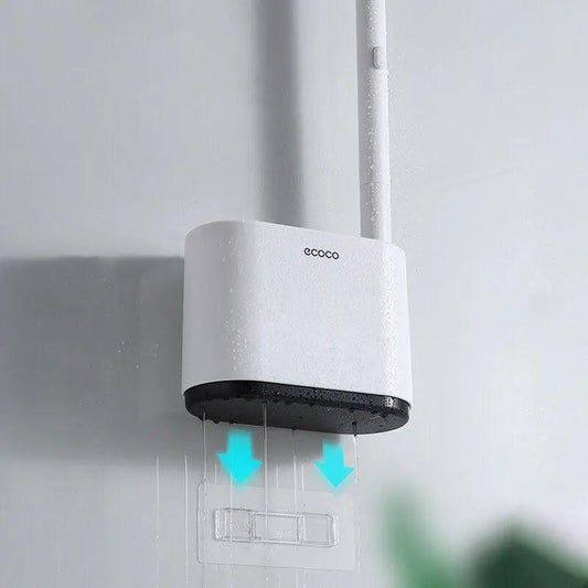 Wall-mounted disposable toilet brush with liquid, silicone bristles, bendable head Stevvex on Tampa Home & Garden Store