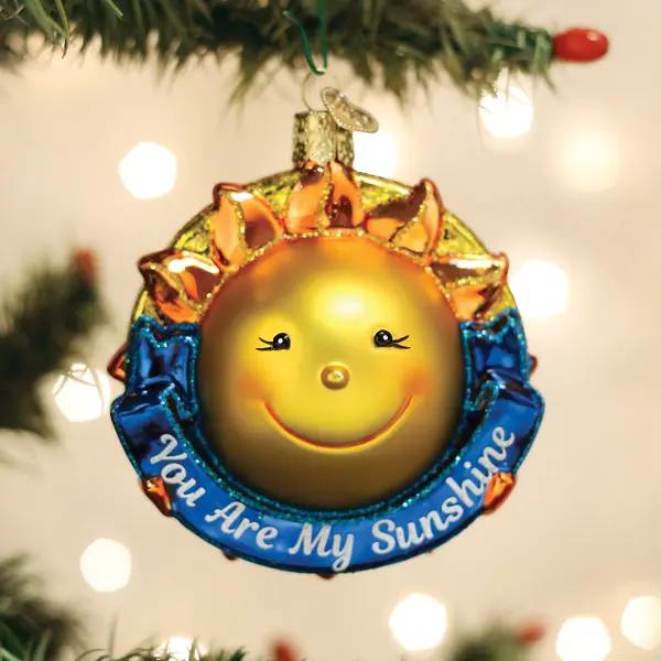 You Are My Sunshine Glass Ornament - Tampa Home & Garden Store