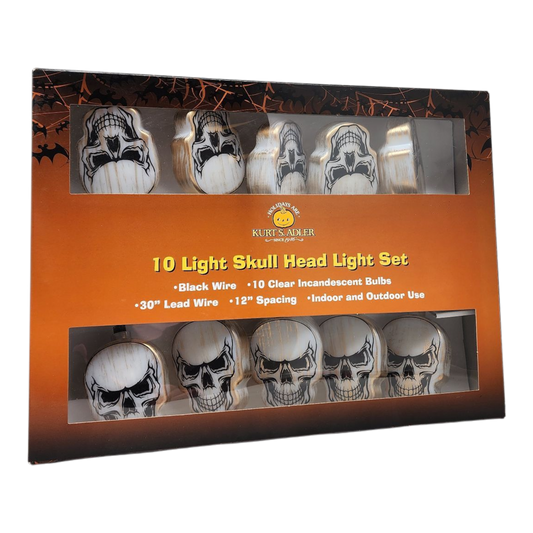 Skull Head 10 Light String Light Set - Tampa Home & Garden Store