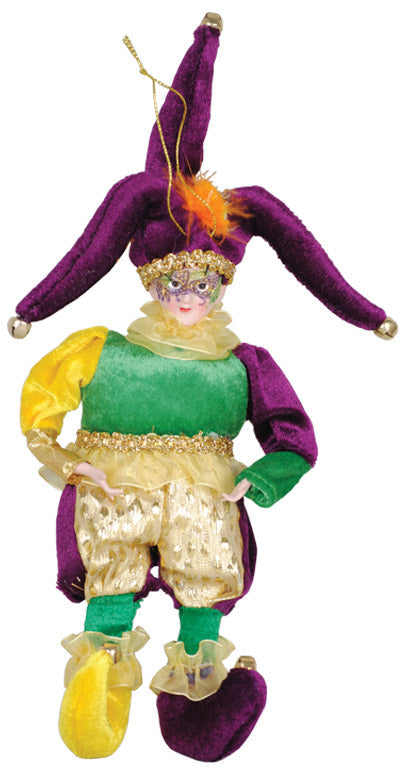 Adorno de bufón de Mardi Gras