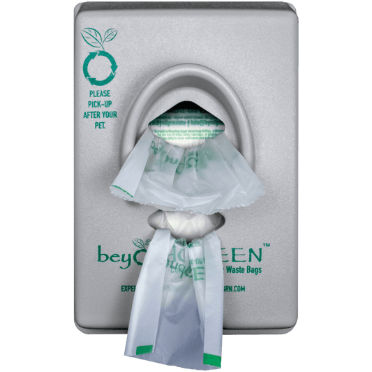 beyondGREEN Dog Waste Bag Dispenser – Wall & Pole Mount – Standard Roll Compatible, Front-Load - Tampa Home & Garden Store