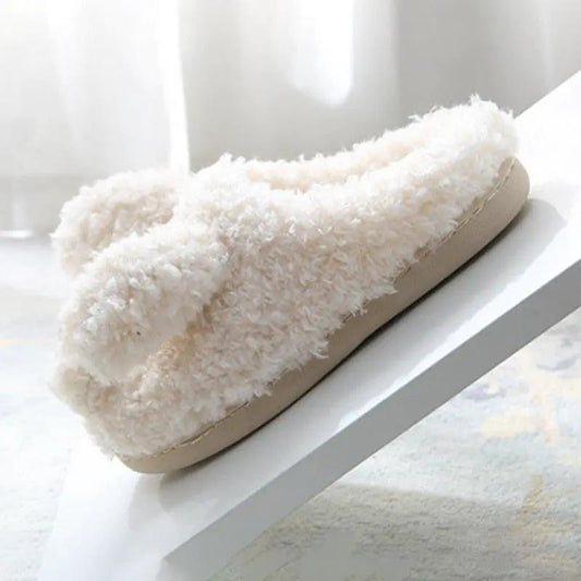Stevvex dog slippers fluffy beige plush memory foam slip-on for home indoor outdoor use on Tampa Home & Garden Store