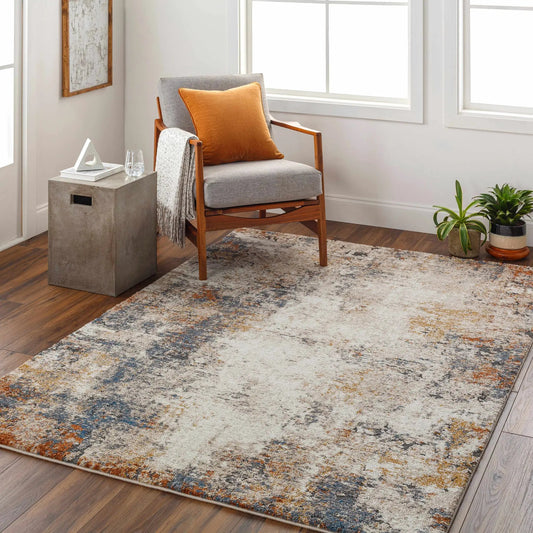 Donar Thick Luxe Rug Ivory and Charcoal with abstract pattern Boutique Rugs on Tampa Home & Garden Store
