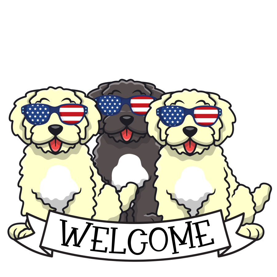 Doodle Door Hanger, Dog Door Hanger, DECOE-W-903716, 22" Wood Door Hanger