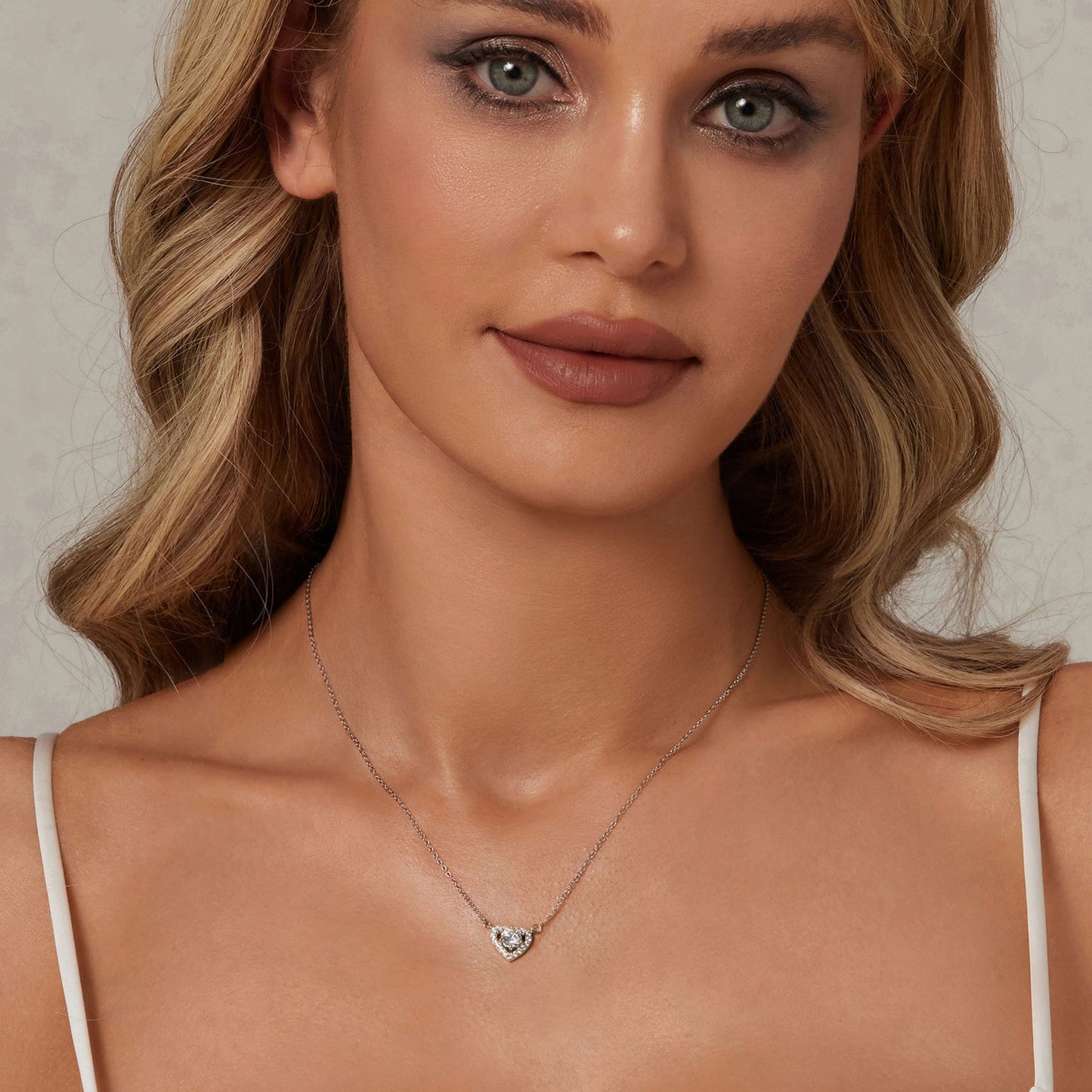 Necklace 925 Sterling Silver Moissanite Heart Pendant with CZ for Women by Bids.com on Tampa Home & Garden Store