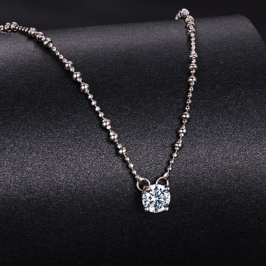 Moissanite necklace in 925 Sterling Silver 0.5ct by Bids.com on beaded ball chain on Tampa Home & Garden Store