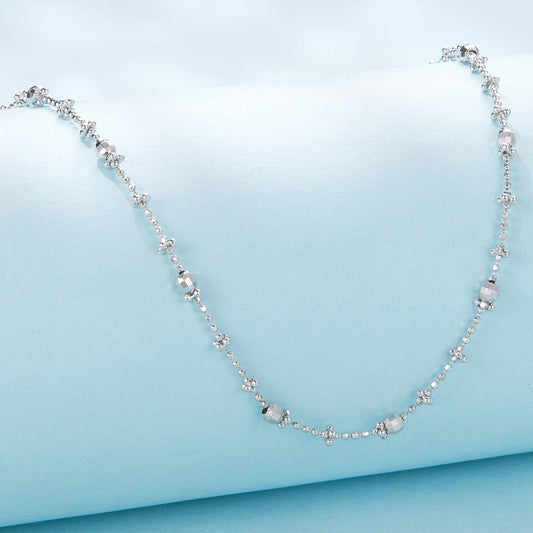 Necklace 925 Sterling Silver White Gold Plated, 40+5cm, for Women, Bids.com on Tampa Home & Garden Store