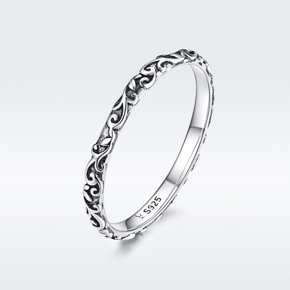 Sterling silver ring size 6 with ornate scroll filigree pattern on Tampa Home & Garden Store