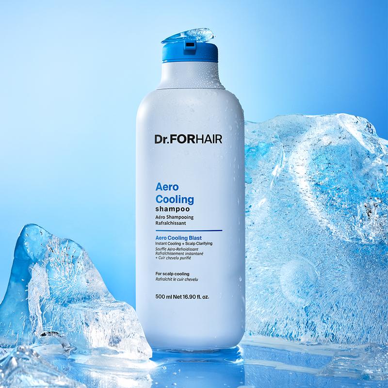 Dr.FORHAIR Aero Cooling Shampoo bottle white with blue cap 500ml on Tampa Home & Garden Store