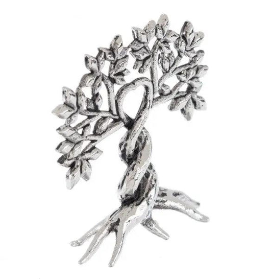 Together as One Tree Pocket Charm silver-tone tree with entwined trunk and leaves on Tampa Home & Garden Store