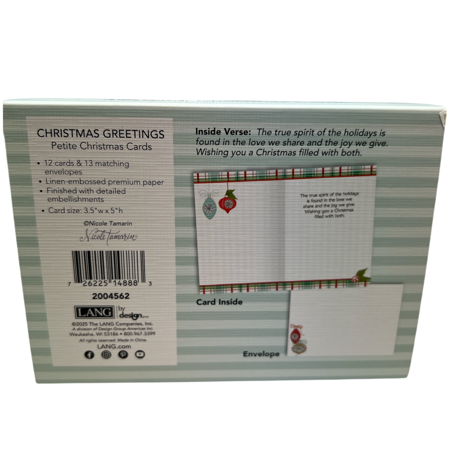 Tarjetas navideñas pequeñas con saludos navideños