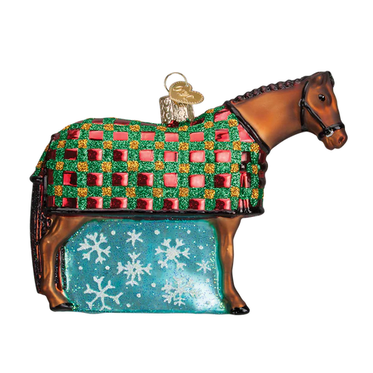 Snowflake Horse Glass Ornament - Tampa Home & Garden Store
