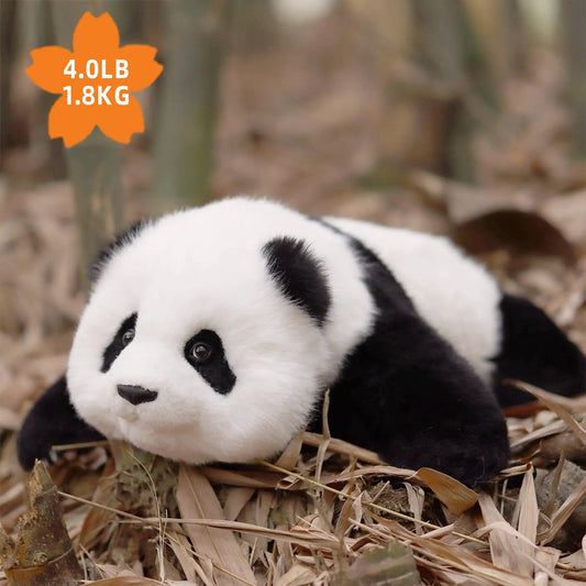 Menglan Panda Weighted Plush Toy, black and white panda plush by Chongker on Tampa Home & Garden Store