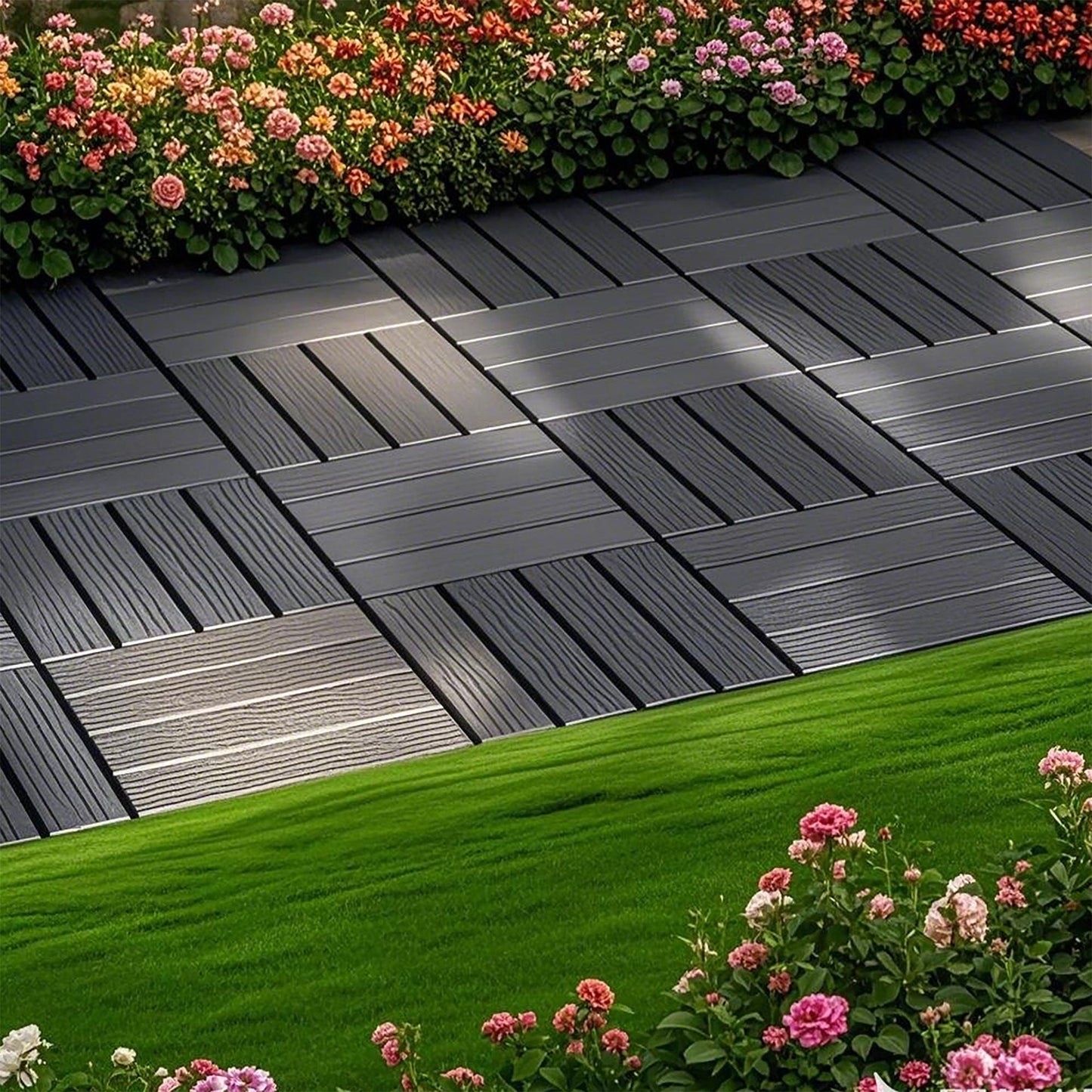 Interlocking Wood Deck Tiles And Outdoor Patio