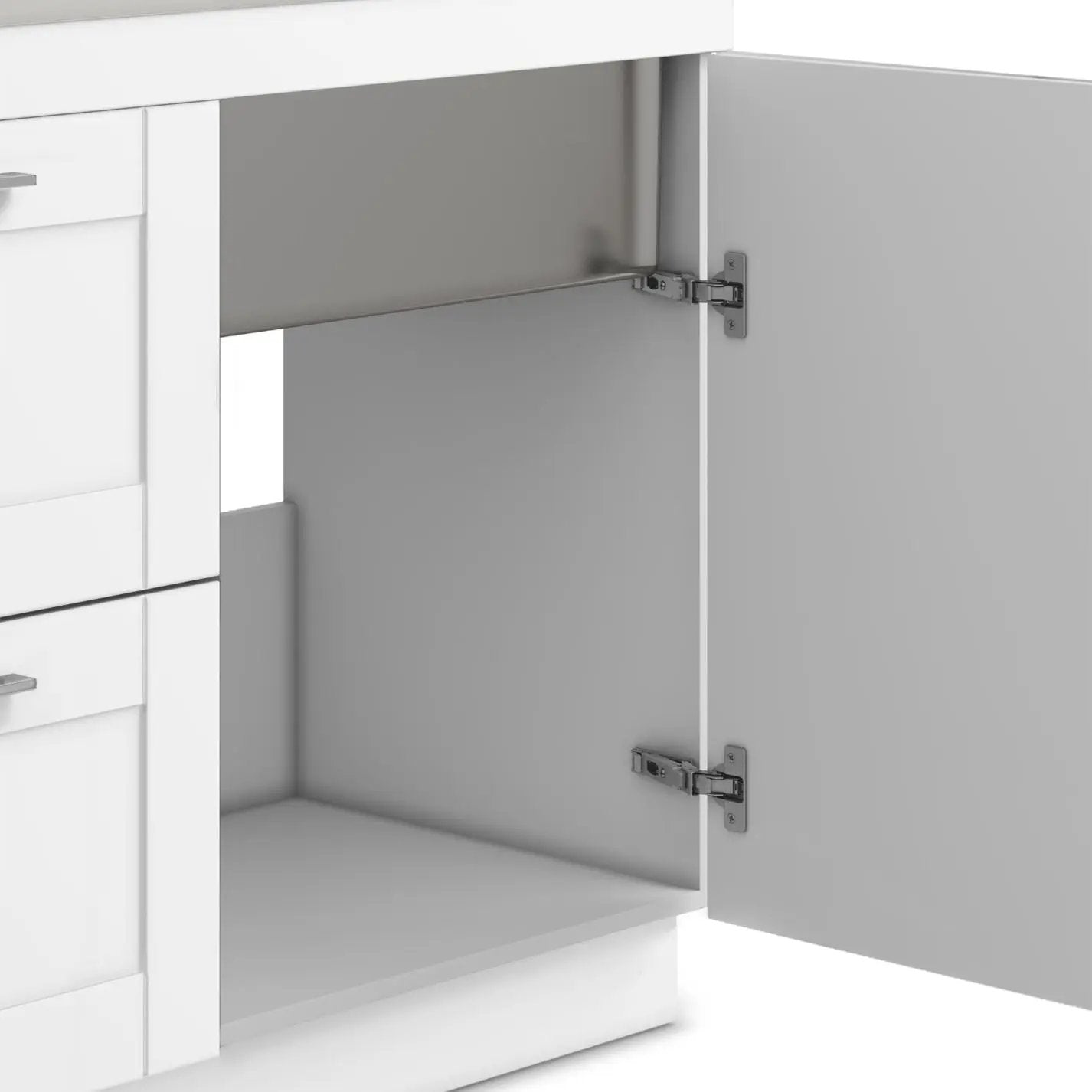 Shaker Laundry Cabinet with Sink and Faucet White
