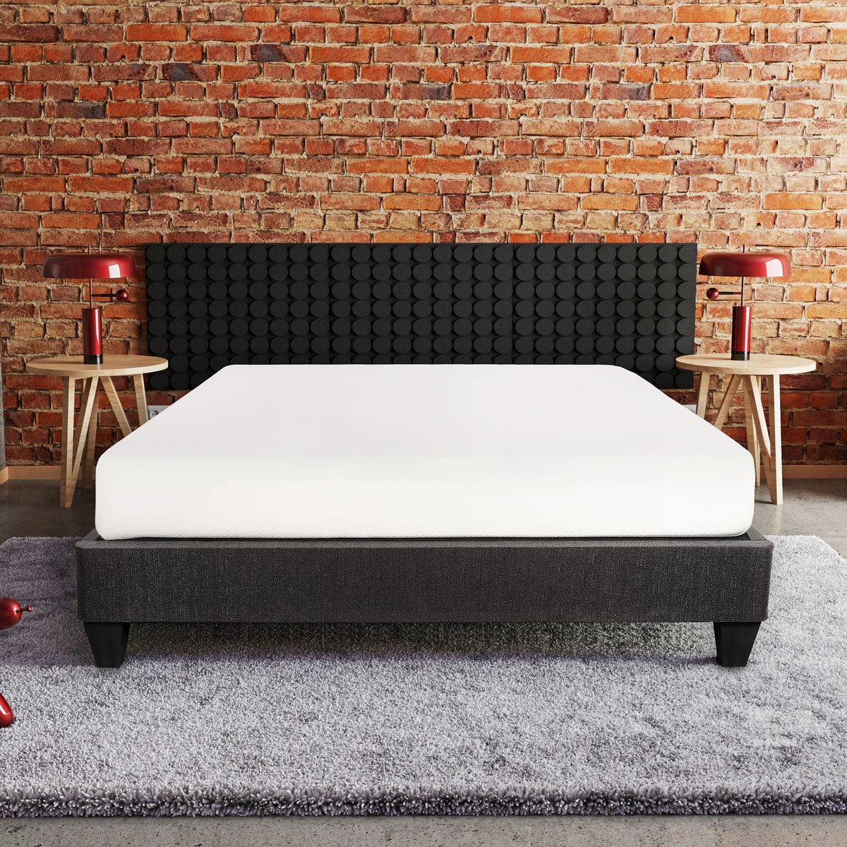 Modern Upholstered Platform Bed Base Foundation