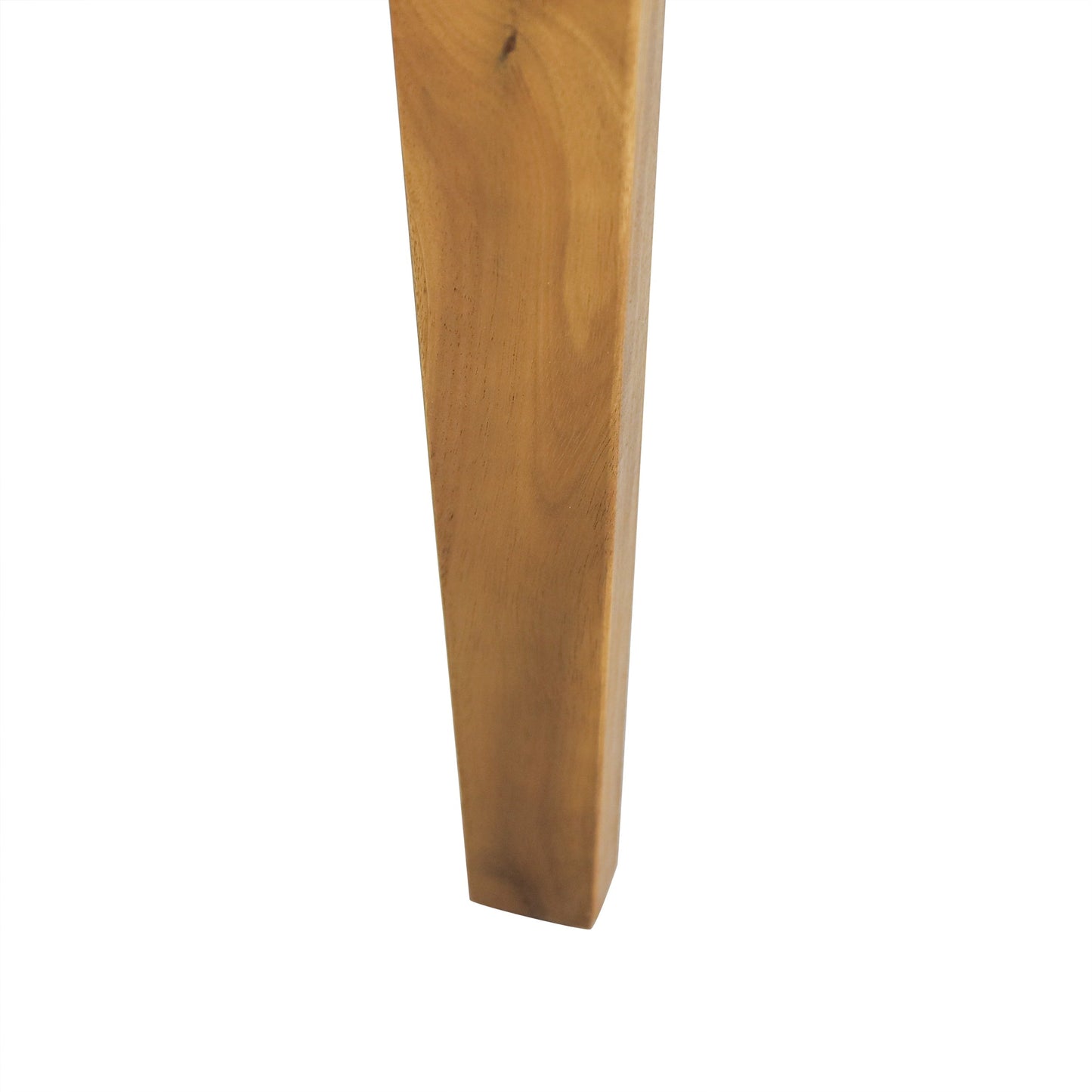 Acacia wood outdoor chair leg in warm brown finish on Tampa Home & Garden Store