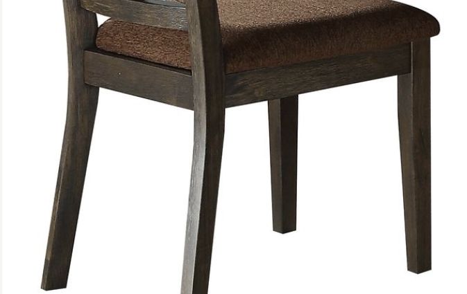 Brown espresso-finish side chairs with upholstered seats, set of 2 by HouseOfZazla on Tampa Home & Garden Store