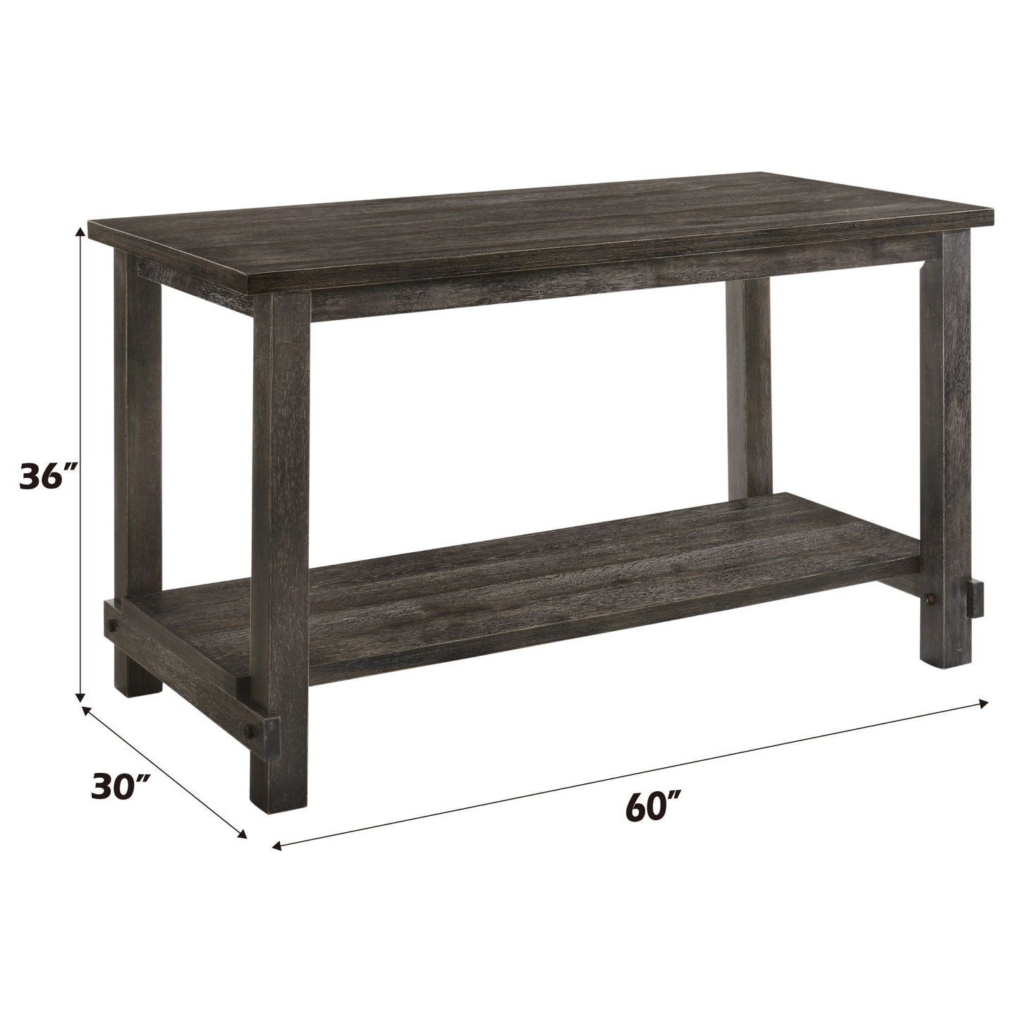 Martha II 7-Piece Counter Height Dining Set Gray wood finish by HouseOfZazla on Tampa Home & Garden Store