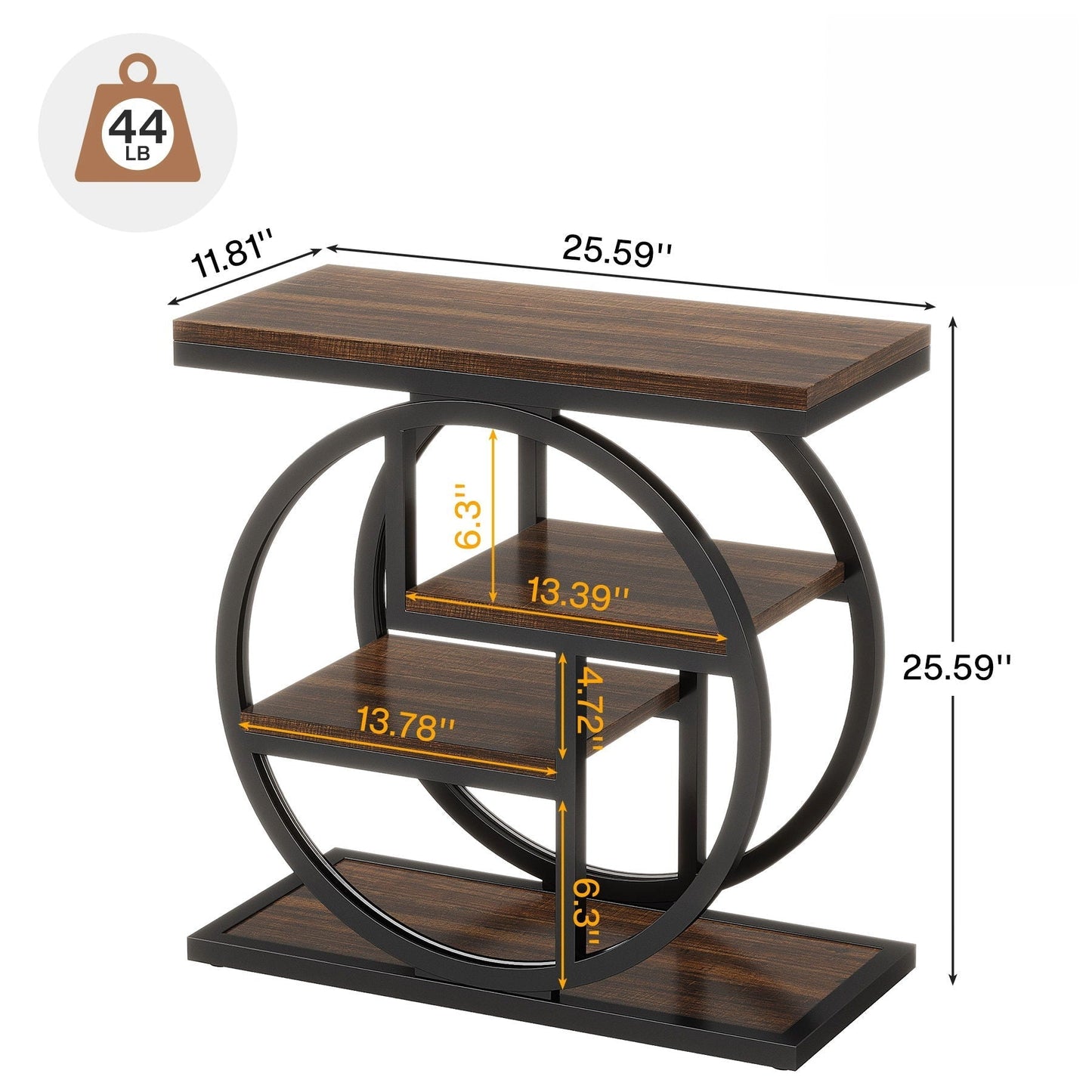 Four Tier End Table and Storage for Small Spaces