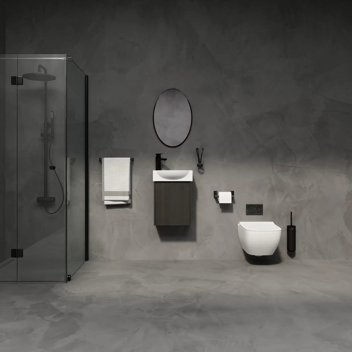 Modern Bathroom Vanity with Ceramic Basin Sink