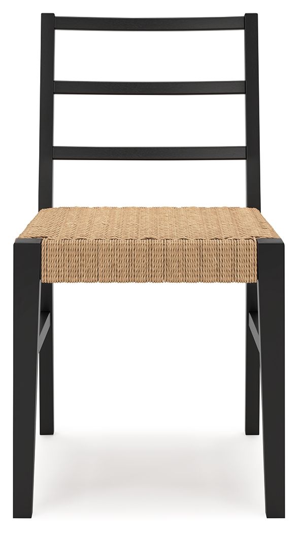 Isanti Dining Chair Set of 2 Light Brown Black