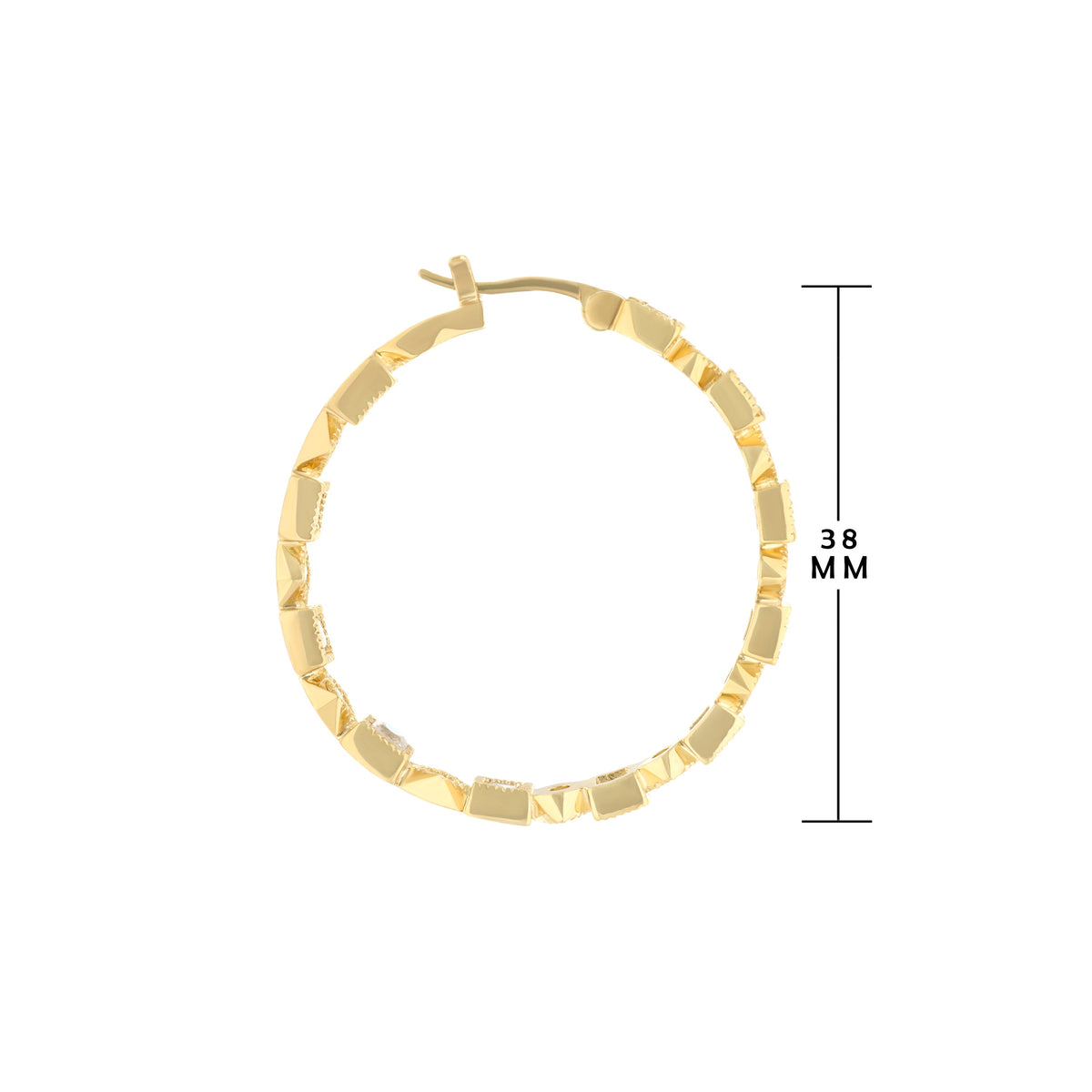 Pave hoop earrings gold-tone by Lauren G Adams on Tampa Home & Garden Store