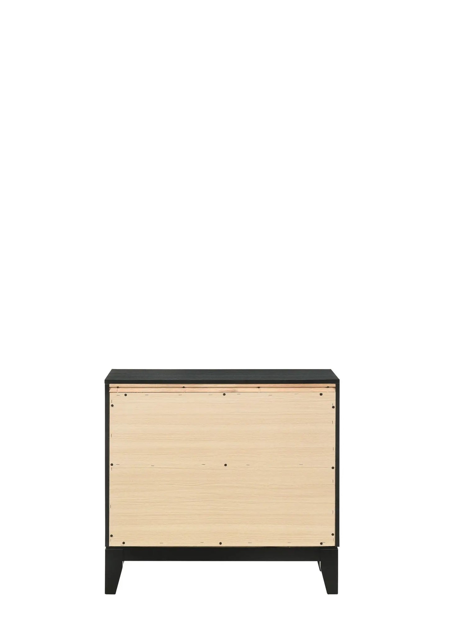 Haiden Weathered Nightstand, two-tone black frame with natural wood drawer, accent nightstand on Tampa Home & Garden Store