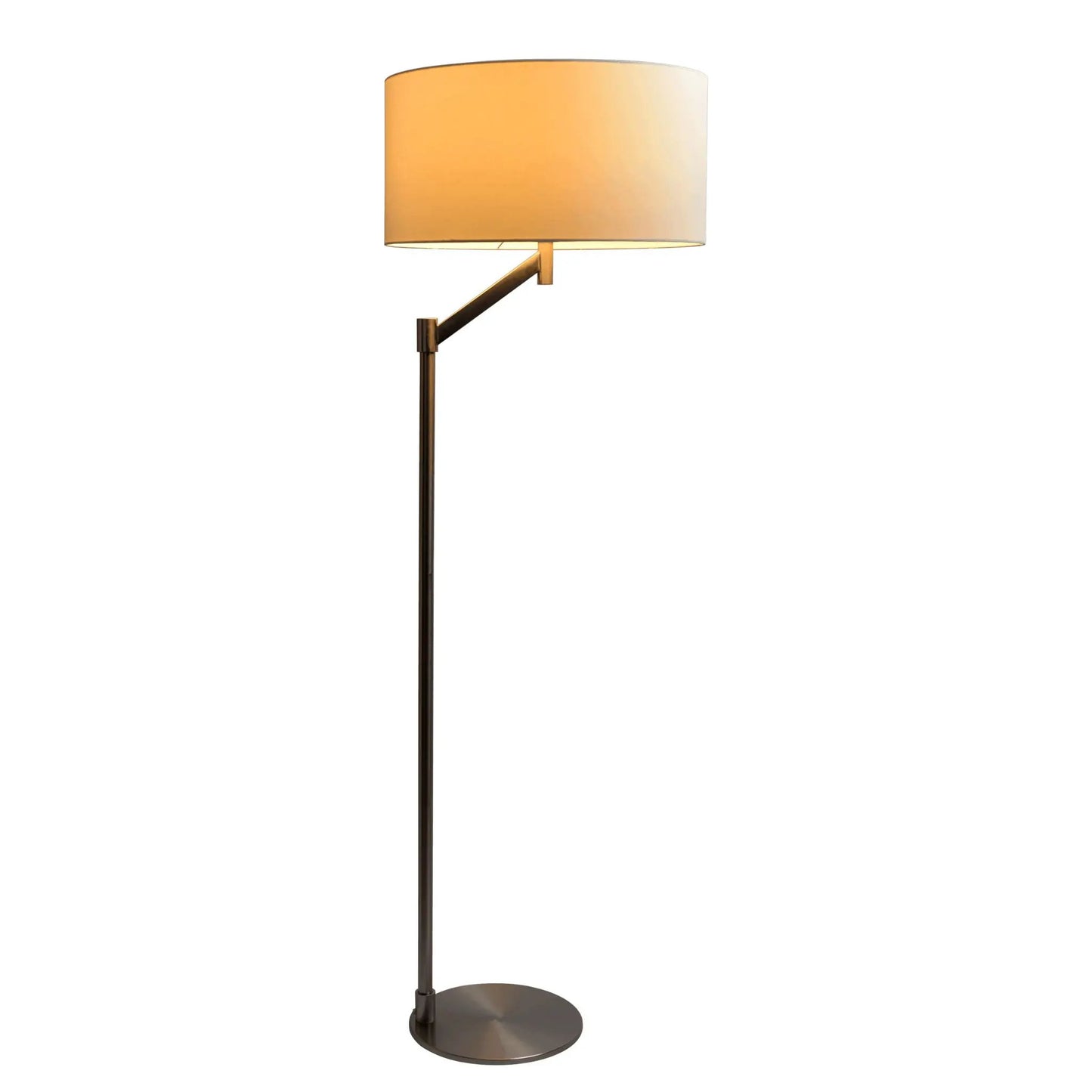 Serene Floor Lamp With Rotary Switch Linen Shade