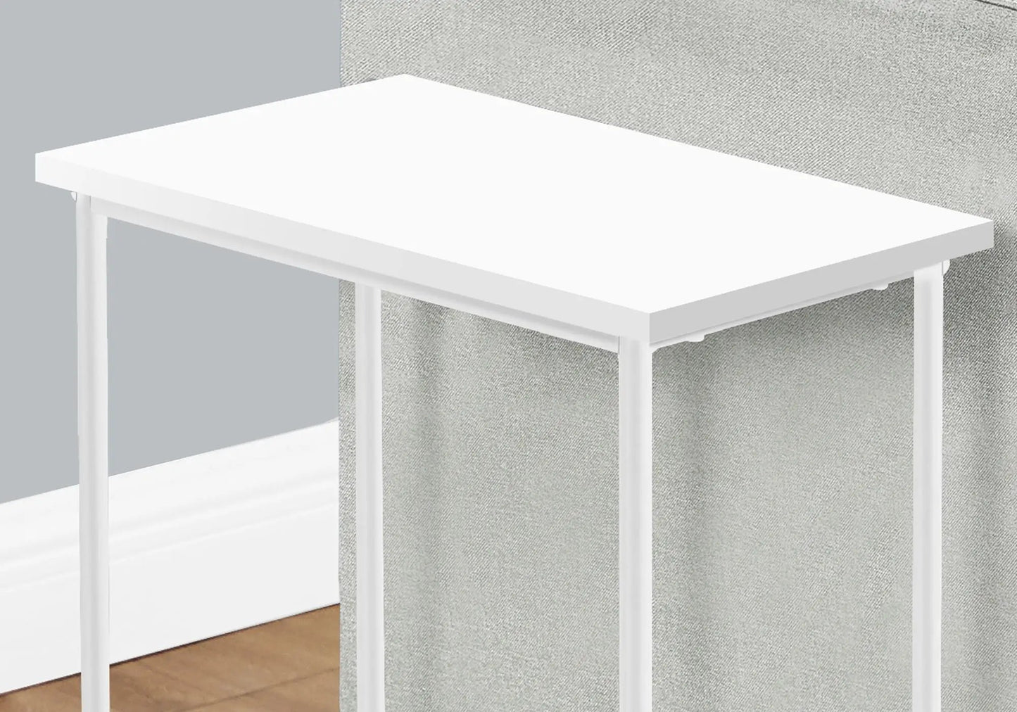 Accent Side Table narrow white 2-tier table with slim legs by Unique Piece on Tampa Home & Garden Store