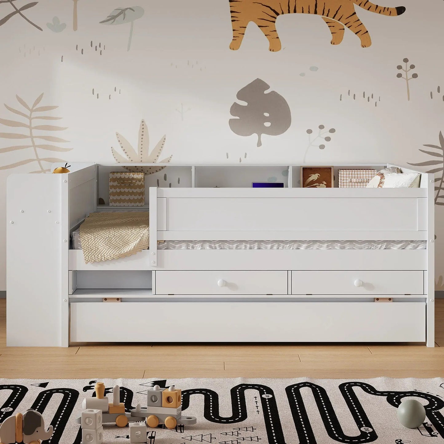 White twin daybed with drawers and trundle by Unique Piece Furniture on Tampa Home & Garden Store