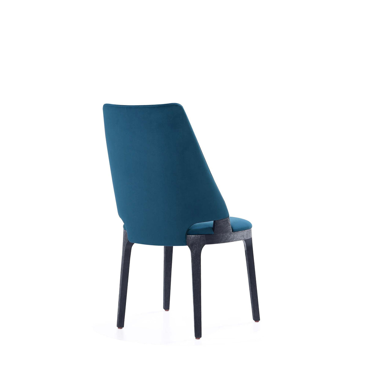 Kara Dining Chair set of 2 with solid beech wood frame in blue upholstery on Tampa Home & Garden Store
