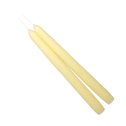 Mole Hollow Taper Pair in Parchment candles, two ivory tapers on Tampa Home & Garden Store