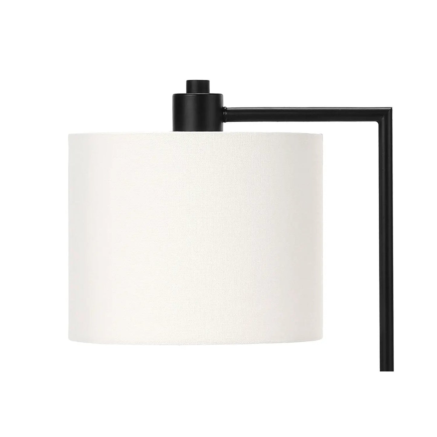 Table lamp black metal frame with cream fabric shade USB port included Unique Piece Furniture on Tampa Home & Garden Store