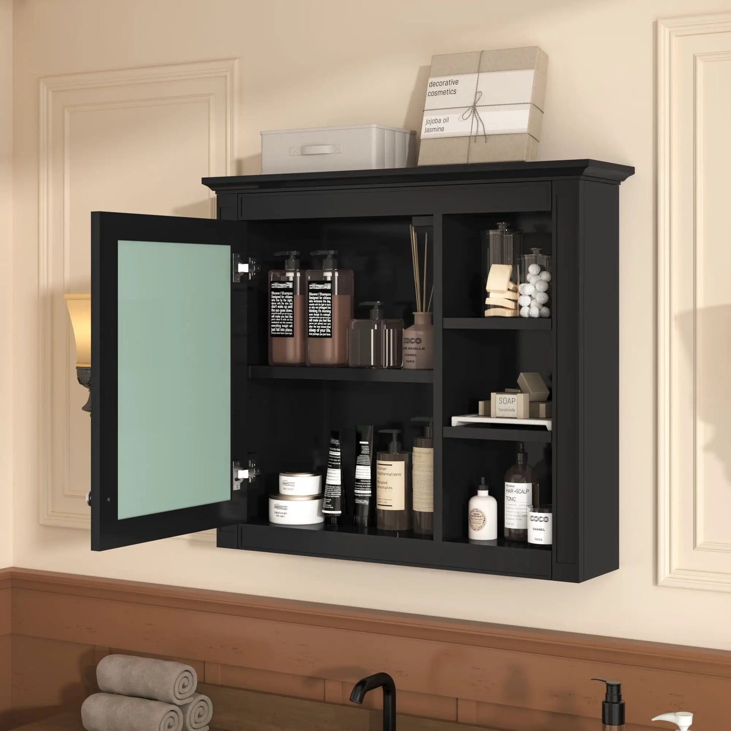 Modern Wall-Mounted Medicine Cabinet with Mirror