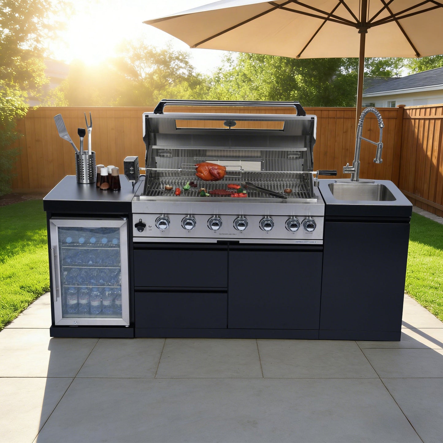 82 Inch Stainless Steel Gas and Outdoor Grill
