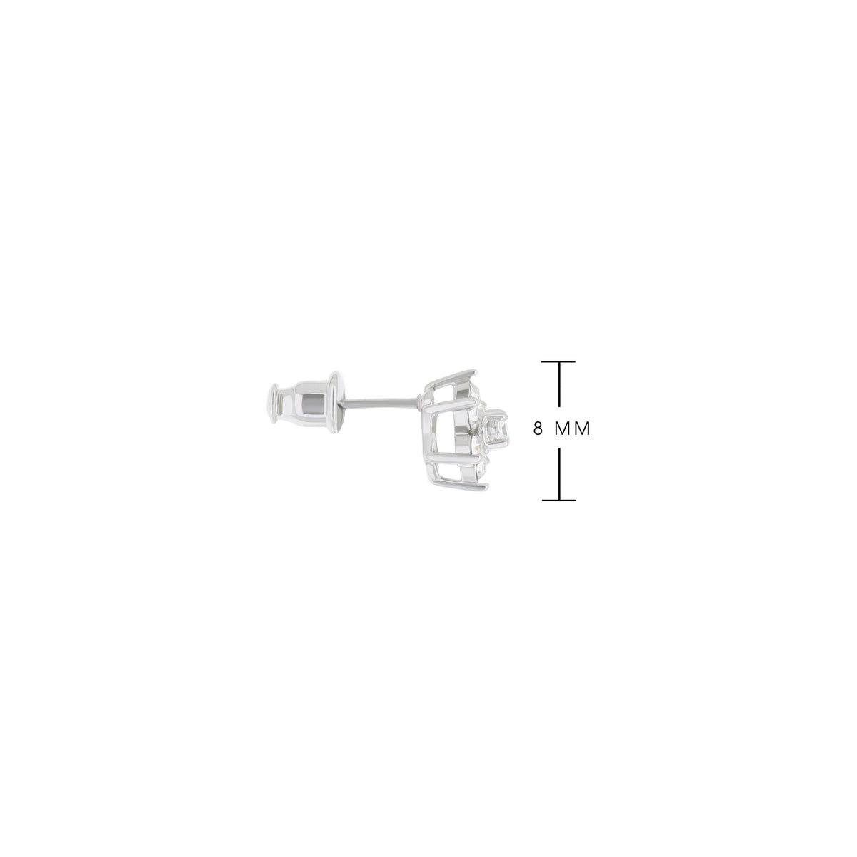 Lga Flower Stud Earrings by Lauren G Adams, silver button earrings with flower lattice, 8 mm on Tampa Home & Garden Store